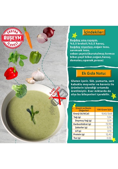 Brokoli Ve Havuçlu Sebze Çorbası 50 Gram