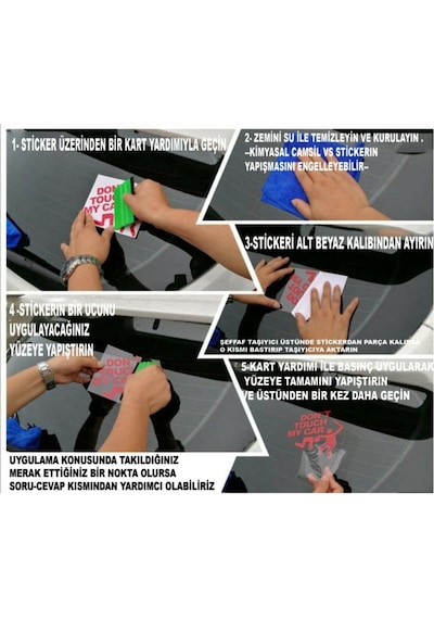 Oto Sticker Siyah 38 Cm