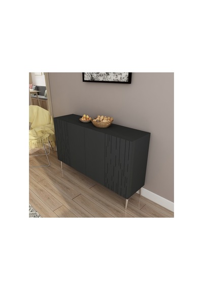 Alben 120 Cm Konsol, Tv Ünitesi, Çok Amaçlı Dolap Antrasit-gümüş Antrasit-gümüş Alben 120 Cm Konsol, Tv Ünitesi, Çok Amaçlı Dolap Antrasit-gümüş Antrasit-gümüş