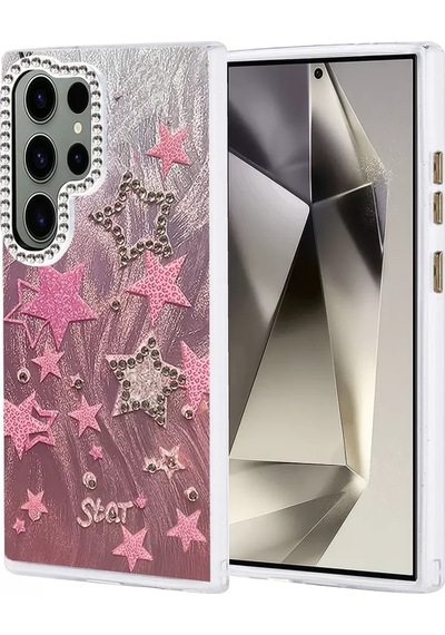 Newface Samsung Galaxy S24 Ultra Kılıf Blade Aynalı Desenli Kapak - Desen 7