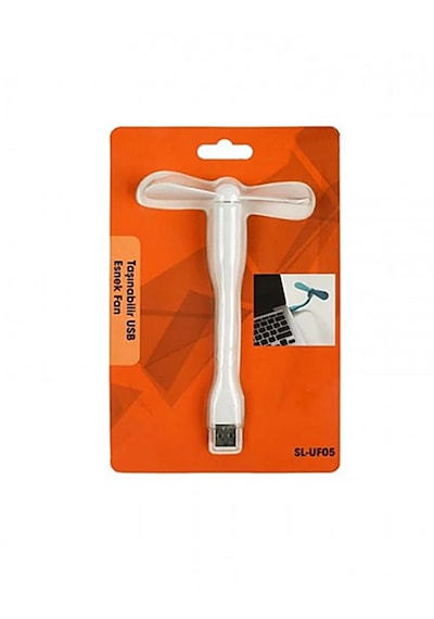 Sl-uf05 Esnek Usb Mini Fan Ofis, Ev, Laptop Ve Seyahat İçin Pratik Sessiz Vantilatör Hafif Taşınabilir Beyaz