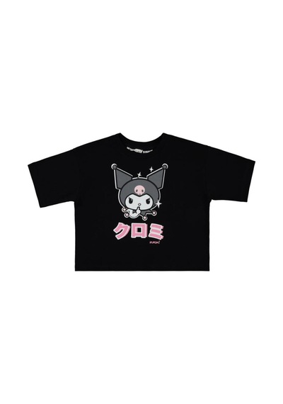 Kuromi 10-13 Yaş Tişört Siyah
