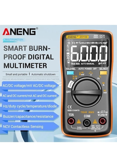 Aneng An113d Dijital Multimetre Akıllı Otomatik