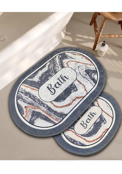 Lomm Gri 70x120 Banyo Paspası Djt Renkli