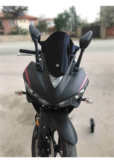 Yamaha R25 2015-2018 Uyumlu Ön Cam Siyah