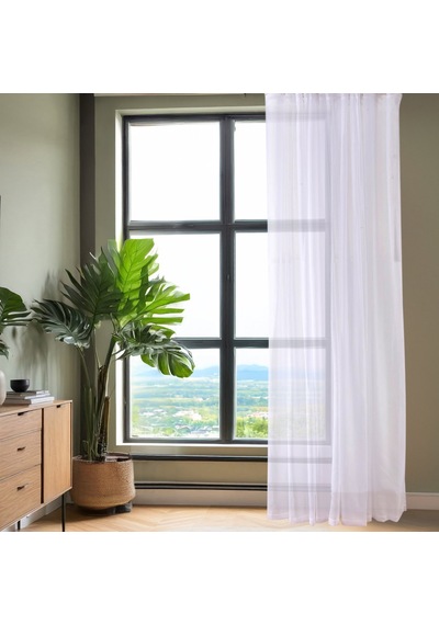 Soft Lilium Tül Perde - Krem - 300x270 Cm Diğer