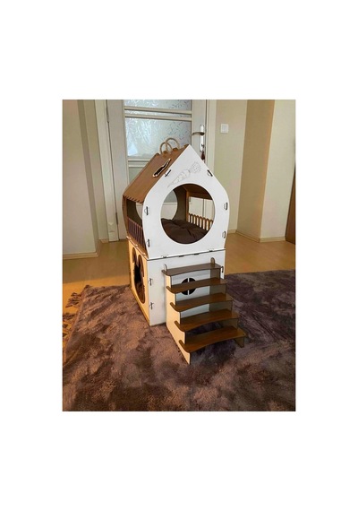 Teras Katlı Tavşan Evi Tavşan Yuvası