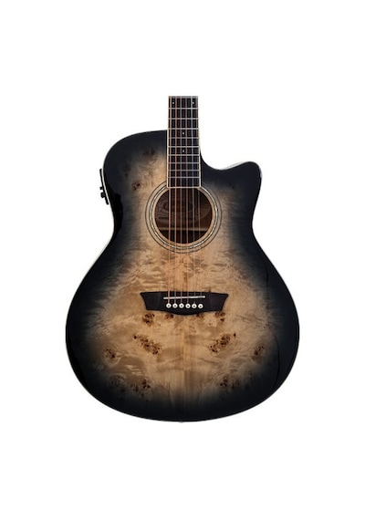Washburn Deep Forest Burl Ace Black Fade Elektro Akustik Gitar