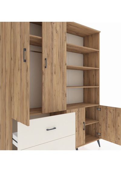 Hyperion Gardrop 7 Raflı 2 Çekmeceli Tek Askılı 176x44x221 Çam-çam/aytaşı Çam/aytaşı Hyperion Gardrop 7 Raflı 2 Çekmeceli Tek Askılı 176x44x221 Çam-çam/aytaşı Çam/aytaşı