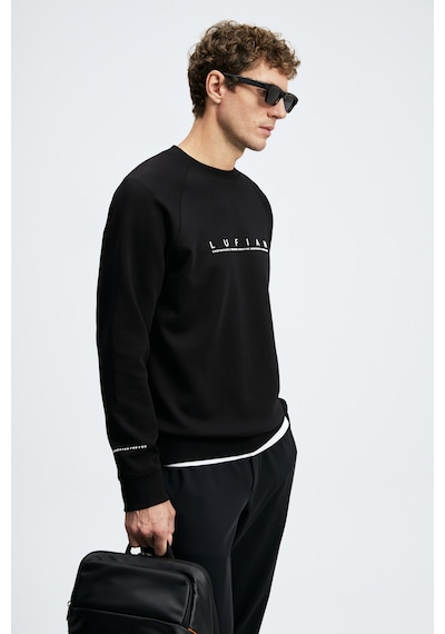 Lufian Cooper Erkek Sweatshirt Siyah Siyah 112030198100100