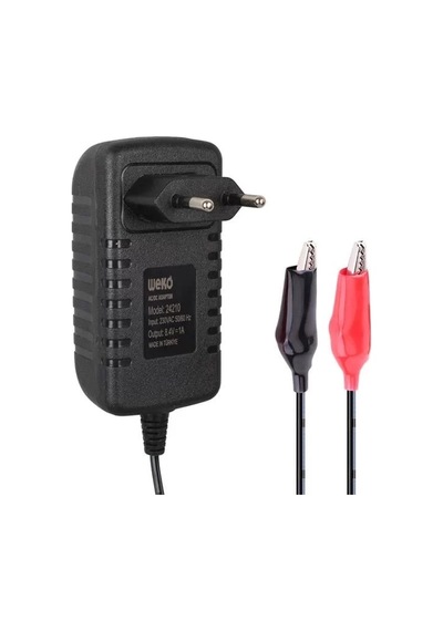 Hubrendy Sh Weko 7.2 Volt - 1 Amper Krokodil Uçlu Priz Tipi Yerli Üretim Akü Şarj Adaptörü