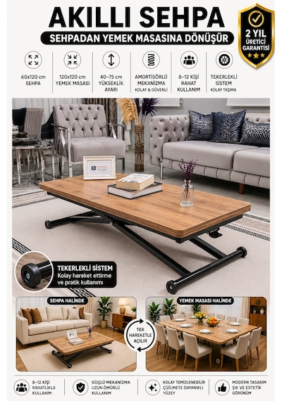 Home Üst Tabla Mdf Efesçam Oval Köşe Alt Ayak Siyah