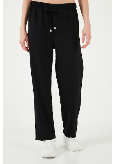 Lela Relaxed Fit Bol Paça Bayan Pantolon 5865826 Siyah