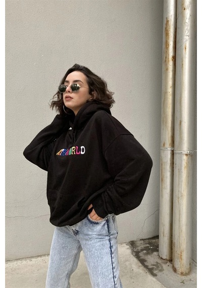 Startmore Astra World Unisex Hoodie Siyah Siyah