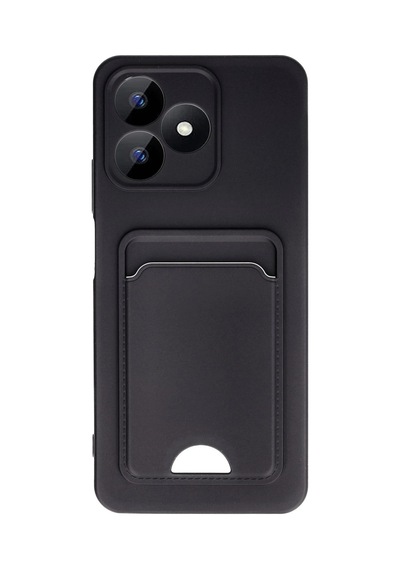 Newface - 164 - Realme Note 50 4g Kılıf Kelvin Kartvizitli Silikon - Csmo-tex - - Siyah Sıyah