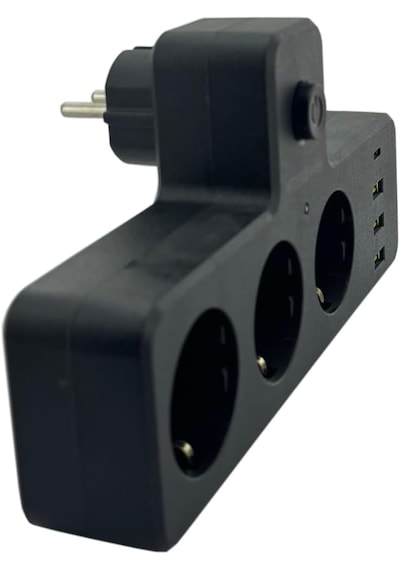 Güncelçarşı Akım Korumalı Üçlü Priz Açma Kapama Düğmeli 3'lü Soket Pd20w Output 1x Type-c 3x Usb 3x Soket Çocuk Koruması Bakır İletken 0