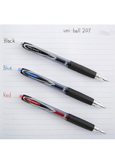 Mavi Pilot Kalem 3 Adet Uniball Signo Micro 207 0.5 Mm Roller Uçlu Pilot Kalem Umn-207 İnci Uçlu Likit Mürekkepli Jel Mavi