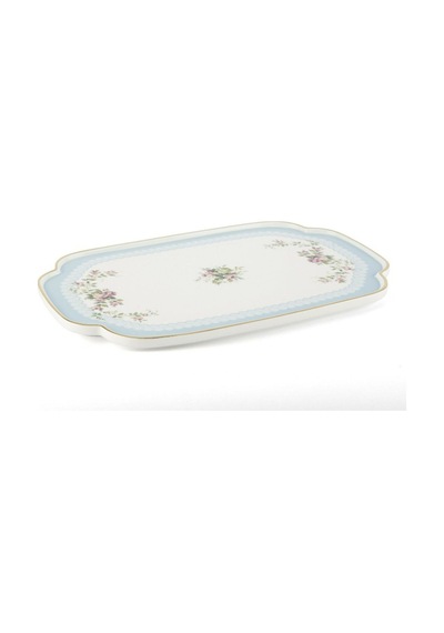 Mikasa Moor Rose Charm Servis Tabağı 32x21cm Beyaz