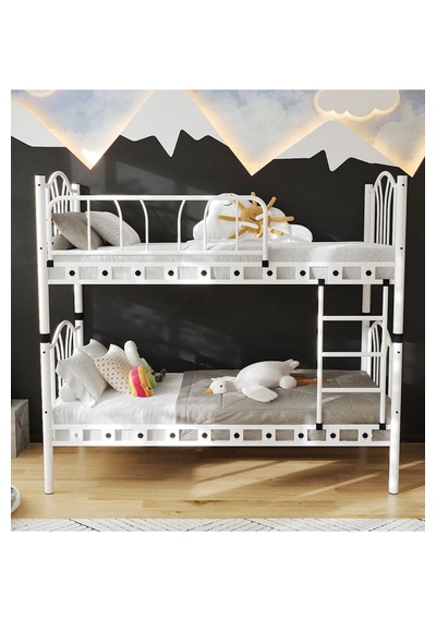 Missidea Bella Vintage Esintili Lüks Metal Ranza Beyaz 90x190 Cm 90 x 190