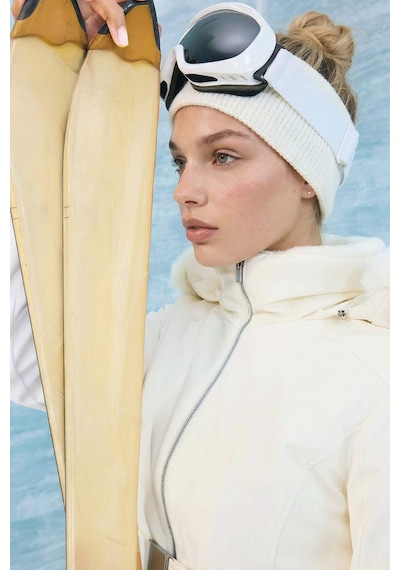 Defacto Su İtici Slim Fit Dar Kesim Kemerli Kapüşonlu Softshell Kayak Montu F3525ax25wnwt46 Beyaz-wt46