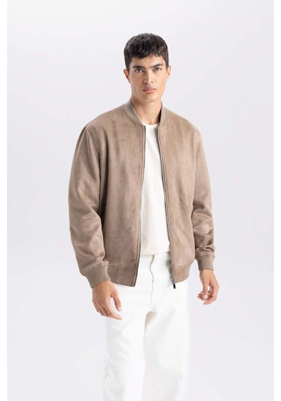 DeFacto Slim Fit Süet Bomber Mont Ceket Dar Kesim Kolej Yaka Fermuarlı Çift Cepli Mevsimlik Baharlık Hafif A3866AX25SPBN297 DeFacto Slim Fit Süet Bomber Mont Ceket Dar Kesim Kolej Yaka Fermuarlı Çift Cepli Mevsimlik Baharlık Hafif A3866AX25SPBN297