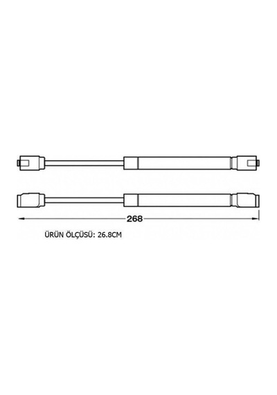 Gazlı Piston 80 N Siyah