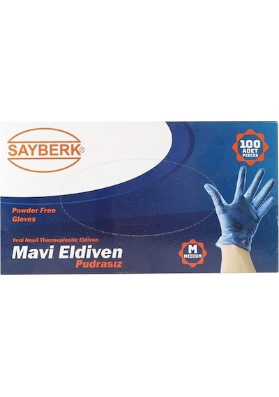 Sayberk Termoplastik Pudrasız Eldiven-100'lü - Small S