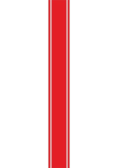 Kaput Çift Şerit Sticker Oto Sticker Kırmızı