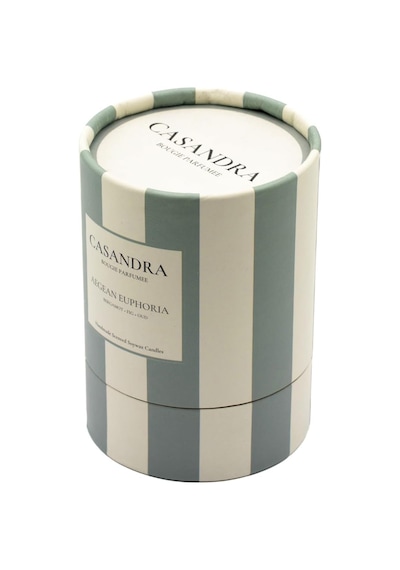 Casandra Aegean Euphoria Soya Mum Bergamot & Incir & Ud Kokulu Dekoratif Aromaterapi Mum Çok Renkli