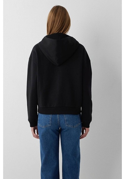 Mavi Fermuarlı Basıc Sweatshırt Siyah Siyah Kadın Sweatshirt M1s10570-900