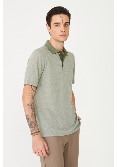 Haki Polo Yaka T-shirt Haki