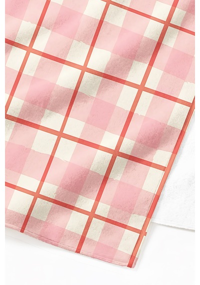 Pembe Ekose Kareli Plaj Havlusu-modern Picnic Stil Hızlı Kuruyan Mikrofiber Havlu Havuz Deniz Banyo Keten İncisi