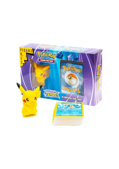 Pikachu Pokemon Figür Hediyeli 50'li Trading Pokemon Card Game Booster Oyun Kartları