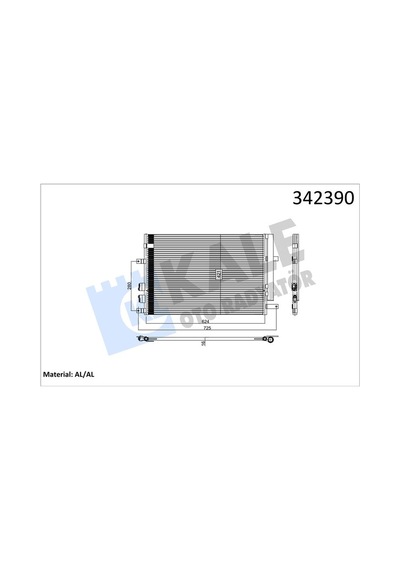 Kale-radyator Klima Radyatörü Alfa Romeo 159 1.9 Jtdm -2005 606x408x16 342390 60694767 50507287 60698005
