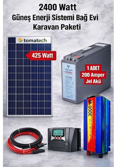 Tv, Buzdolabı, Aydınlatma Güneş Enerji Sistemi Hazır Paketi