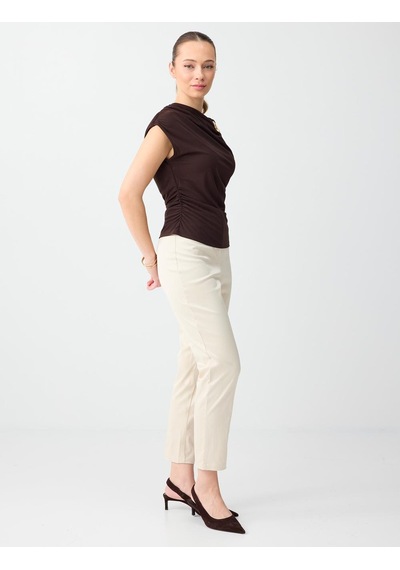Jimmy Key Taş Yüksek Bel Normal Paça Dokuma Gabardin Pantolon 6sw185520928