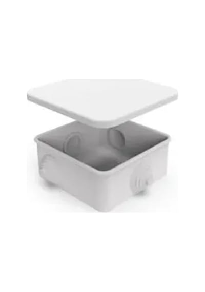 6'lı Set Beyaz Kare Buat Kutusu 85x85 Mm Pvc Duvar İçi Kablo Bağlantı Kutusu Elektrik Ek Kutusu