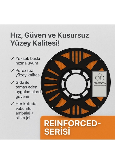 Filenta Trafik Turuncu Pla Reinforced Filament 1.75mm 1kg