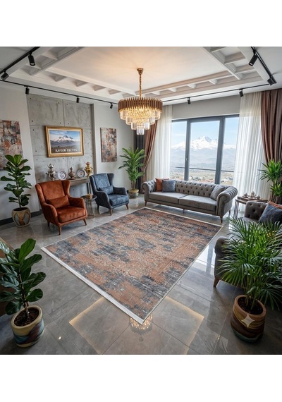 Padişah Halı Evidence 37879 020 Serisi Viskon Akrilik Salon Oturma Yatak Odası Halısı Gri