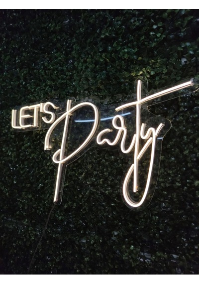 Lets Party Neon Led Tabela Dekoratif Aydınlatma 60x34cm