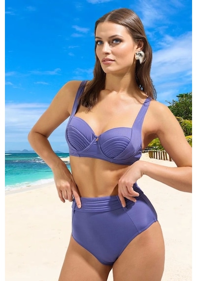 Ersefa Tasarım Bikini Takımı Premium Kalite Su Sporları İçin Klora Dayan Mavi