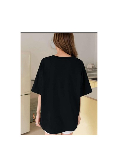Medinenur Unisex Holiday Baskılı Tshirt Siyah