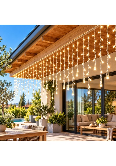 Ack Flashlı Led Perde Yılbaşı Süsü Dış Mekan Lüks Seri 200cm 200cm 65w3000k As90-00300f
