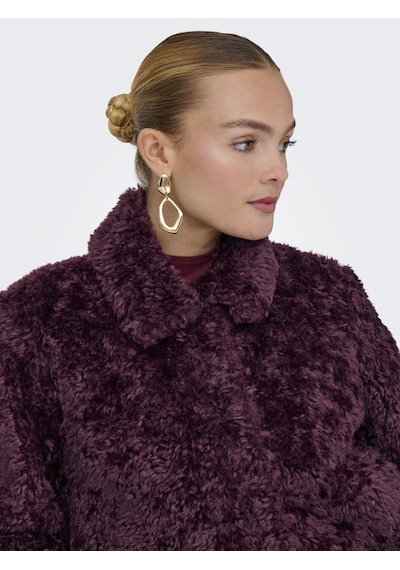 Only Onlgınny Short Teddy Jacket Otw Kadın Kısa Teddy Mont - Sıcak Ve Şık Mor