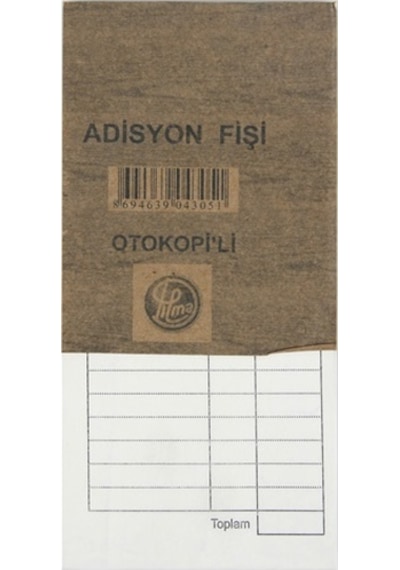 Dilman Adisyon Fişi Büyük Otokopili