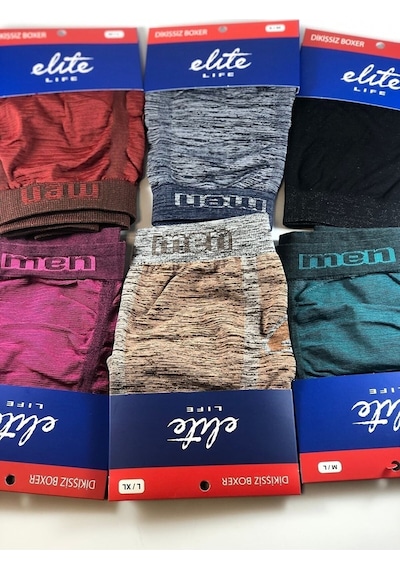 Karışık Renk 3'lü Erkek Dikişsiz Mikro Boxer Asorti