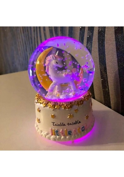 Unicorn Işıklı Kar Küresi Hediyelik