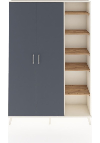 Arges Dolap 7 Raflı 2 Kapaklı Tek Askılı 132x30x195 Aytaşı-antrasit/çam Antrasıt/atlas Çam Arges Dolap 7 Raflı 2 Kapaklı Tek Askılı 132x30x195 Aytaşı-antrasit/çam Antrasıt/atlas Çam