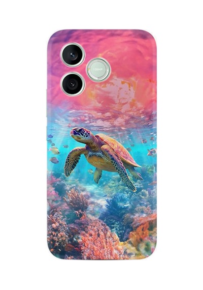 Honor 600 Lite Lna-nx1 Uyumlu Kılıf Boutique Baskılı Resimli Kaplumbağa Pcode -065