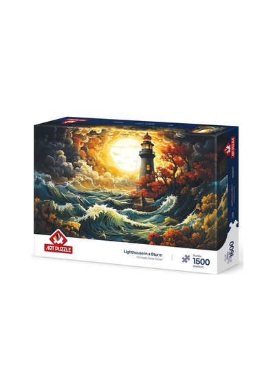 Fırtınada Deniz Feneri 1500 Parça Puzzle